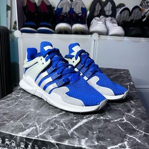 Blue Adidas running shoes, size 5Y // 5M